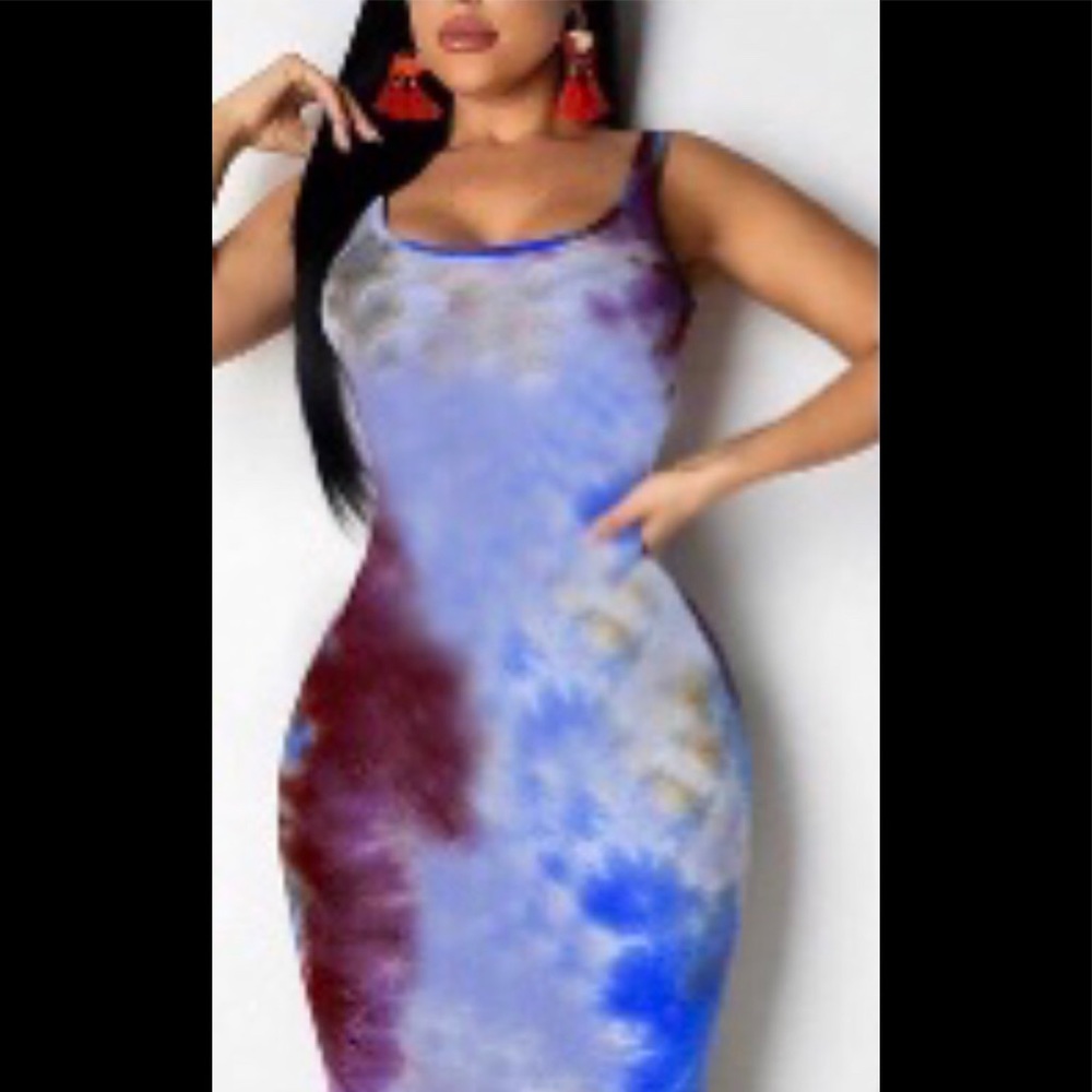 Fashion Tye Dye maxi Dress